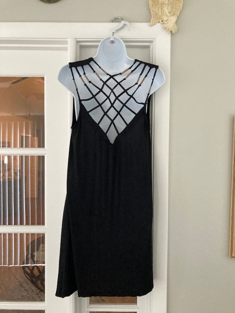 Beach Break Black Sleeveless Beach Cover Up Shift Large